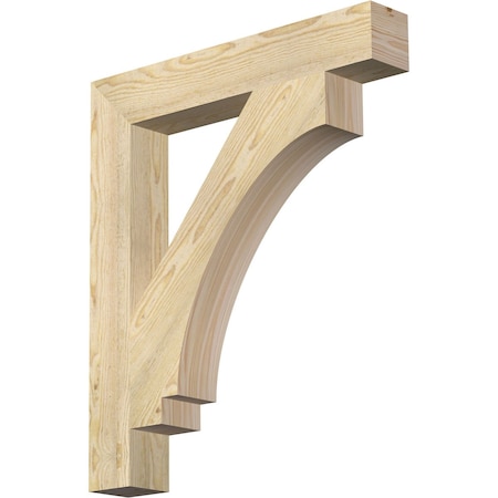 Ekena Millwork Imperial Block Rough Sawn Bracket, Douglas Fir, 4"W x 26"D x 30"H BKT04X26X30IMP05RDF